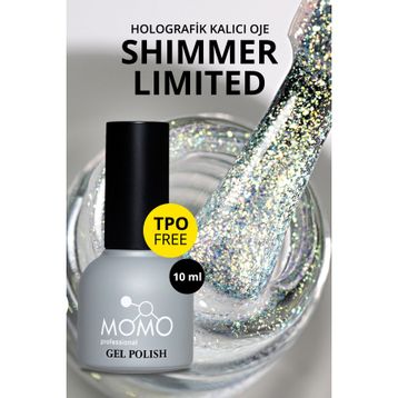 Momo Professional Holografik SL02 Rakı Beyazı Altın Yeşil Simli 10 ml Kalıcı Oje