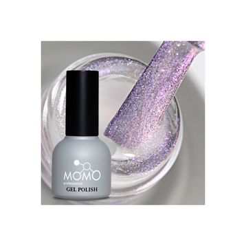 Momo Professional Holografik SL03 Rakı Beyazı Pembe Mor Simli 10 ml Kalıcı Oje