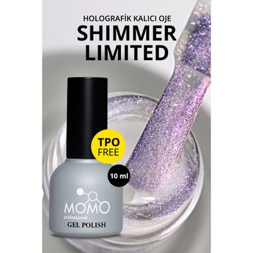 Momo Professional Holografik SL03 Rakı Beyazı Pembe Mor Simli 10 ml Kalıcı Oje