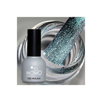 Momo Professional Holografik SL04 Rakı Beyazı Turkuaz Yeşil Simli 10 ml Kalıcı Oje