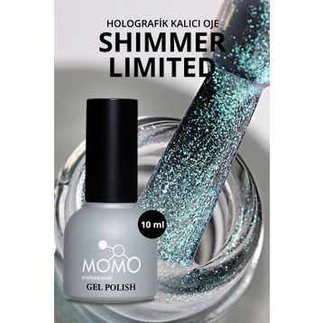 Momo Professional Holografik SL04 Rakı Beyazı Turkuaz Yeşil Simli 10 ml Kalıcı Oje