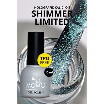 Momo Professional Holografik SL04 Rakı Beyazı Turkuaz Yeşil Simli 10 ml Kalıcı Oje