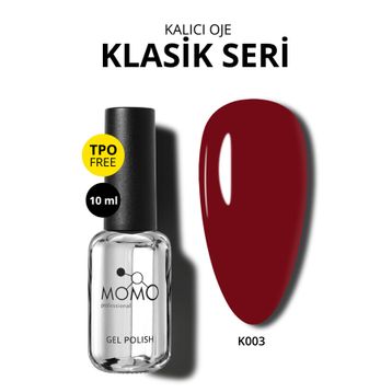 Momo Professional K003 Şarap Rengi 10 ml Kalıcı Oje