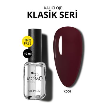 Momo Professional K006 Mürdüm 10 ml Kalıcı Oje
