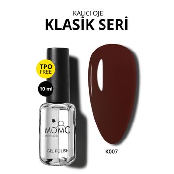 Momo Professional K007 Kahve Bordo 10 ml Kalıcı Oje
