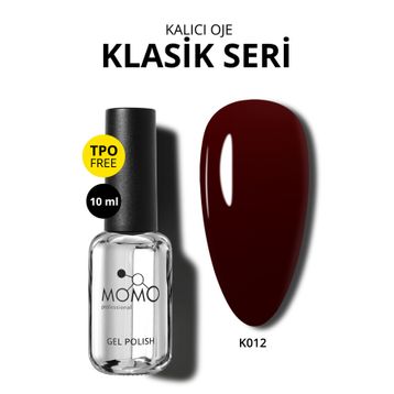 Momo Professional K012 Kahve Mürdüm 10 ml Kalıcı Oje