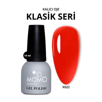 Momo Professional K022 Nar Çiçeği Kırmızı 14 ml Kalıcı Oje
