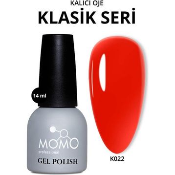 Momo Professional K022 Nar Çiçeği Kırmızı 14 ml Kalıcı Oje
