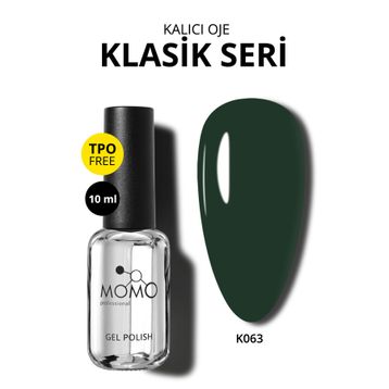 Momo Professional K063 Koyu Çam Yeşili 10 ml Kalıcı Oje