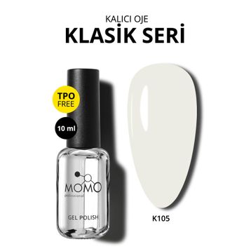 Momo Professional K105 Kırık Beyaz 10 ml Kalıcı Oje