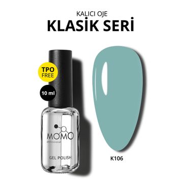 Momo Professional K106 Yeşil Gri 10 ml Kalıcı Oje