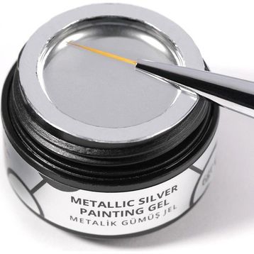 Momo Professional Metallic 6 gr Silver Painting Gel