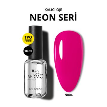 Momo Professional N004 Neon Fuşya Pembe 10 ml Kalıcı Oje