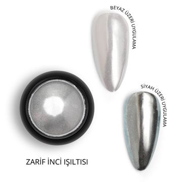 Momo Professional Nail Art No: 01 Kalıcı Oje Tırnak Süsleme Ayna Efektli İnci Tozu