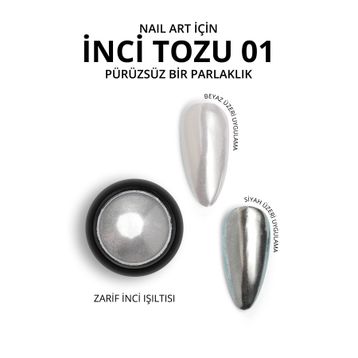 Momo Professional Nail Art No: 01 Kalıcı Oje Tırnak Süsleme Ayna Efektli İnci Tozu