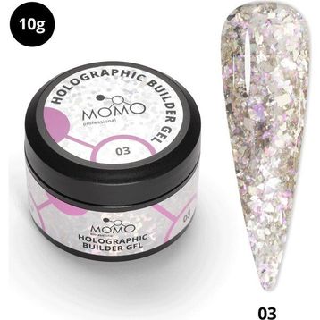 Momo Professional Nail Art No: 03 Glitter Pembe Simli 10 gr Protez Tırnak Jeli