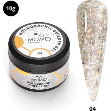 Momo Professional Nail Art No: 04 Glitter Sarı Simli 10 gr Protez Tırnak Jeli