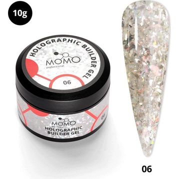 Momo Professional Nail Art No: 06 Glitter Turuncu Simli 10 gr Protez Tırnak Jeli