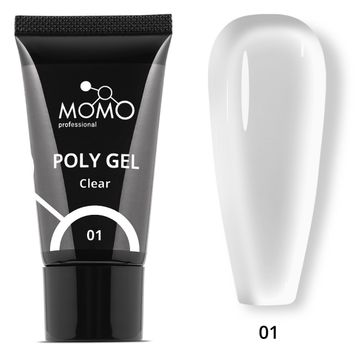 Momo Professional No: 01 Protez Tırnak Şeffaf 30 gr Poli Jel