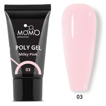 Momo Professional No: 03 Protez Tırnak Açık Pembe 30 gr Poli Jel