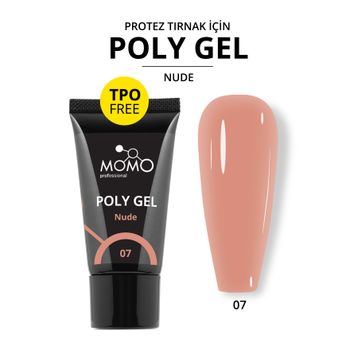 Momo Professional No: 07 Protez Tırnak Nude 30 gr Poli Jel