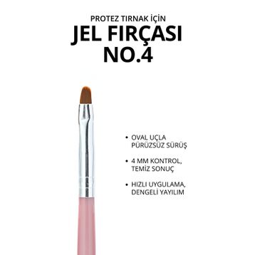 Momo Professional No: 4 Protez Tırnak Jel Fırçası