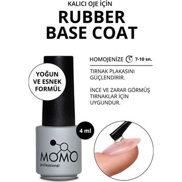 Momo Professional Rubber Base Coat 4 ml Kalıcı Oje