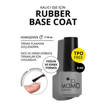 Momo Professional Rubber Base Coat 4 ml Kalıcı Oje