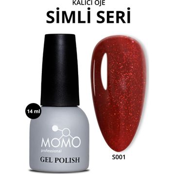 Momo Professional S001 Simli Koyu Kırmızı 14 ml Kalıcı Oje