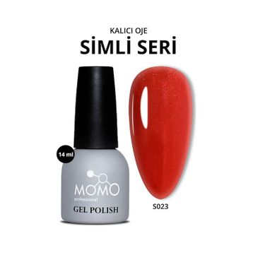 Momo S023 Işıltılı Klasik Kırmızı 14 ml Kalıcı Oje