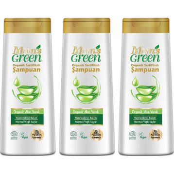 Mom's Green Aloe Veralı 3x400 ml Organik Bebek Şampuan