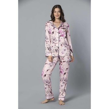 Monamise 18401 Mor Kadın Pijama Takımı