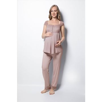 Monamise 18440 Vizon Hamile Pijama Takımı