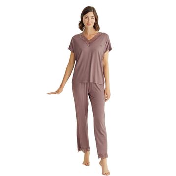 Monamise 18512 Kahve Kadın Pijama Takımı