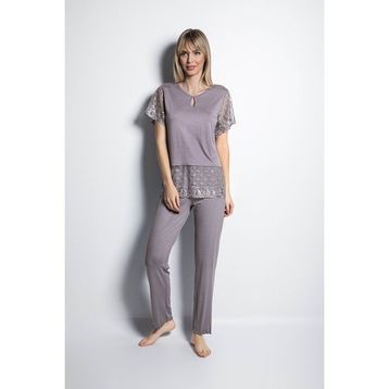 Monamise 19161 Gri Kadın Pijama Takım