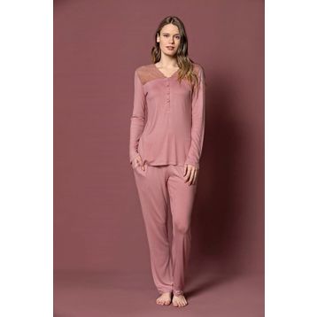 Monamise 19215 Pembe Kadın Pijama Takımı