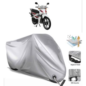 Mondial 100 SFC Snappy X Siyah Arka Çanta Uyumsuz Ultra Kalın Su Geçirmez Motor Brandası