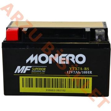Monero YTX7A Scooter 12 V 7 Ah Akü