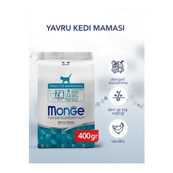 Monge Cat Daily Line Tavuklu 400 gr Yavru Kedi Maması