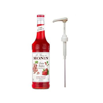 Monin Çilek Şurubu 700 ml + Şurup Pompası