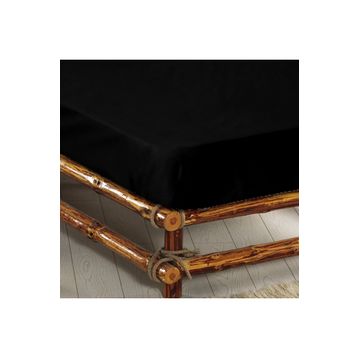 Monohome %100 Pamuklu Ranforce Fitted Lastikli Siyah Tek Kişilik Çarşaf