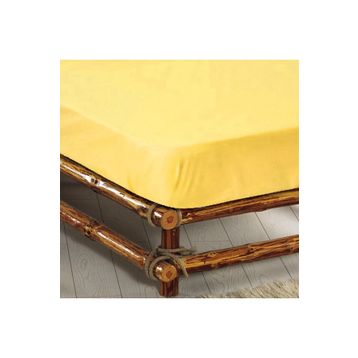 Monohome %100 Pamuklu Ranforce Fitted Sarı 160x200 cm Lastikli Çift Kişilik Çarşaf