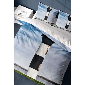 Monohome 200x220 cm Deniz Feneri 3D Pamuk Saten Çift Kişilik Nevresim Takımı