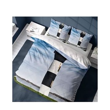 Monohome 200x220 cm Deniz Feneri 3D Pamuk Saten Çift Kişilik Nevresim Takımı
