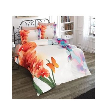 Monohome 36669 Orchid 2 3D Pamuk Saten Çift Kişilik 200x220 cm Nevresim Takımı