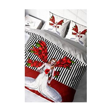 Monohome Angel Fail 3D Pamuk Saten Çift Kişilik 200x220 cm Nevresim Takımı