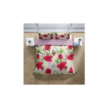 Monohome Aquarelle Rose Naturel Çift Kişilik King Size Nevresim Takımı