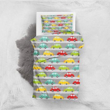 Monohome Baby Car 3D Pamuk Saten Bebek Nevresim Takım