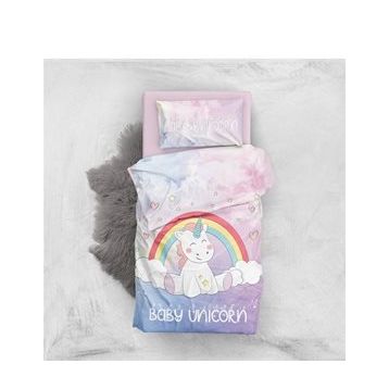 Monohome Baby Unicorn 3d Saten Pamuk Bebek Nevresim Takımı