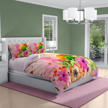 Monohome Bird Nest 3D Pamuk Saten Çift Kişilik 200x220 cm Nevresim Takımı